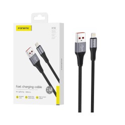 Cabo Foneng X112 Lightning 2,4A 1m Preto